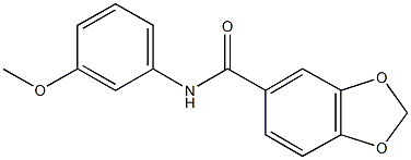 N-(3-methoxyphenyl)-1,3-benzodioxole-5-carboxamide 结构式