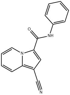 1-cyano-N-phenyl-3-indolizinecarboxamide 结构式