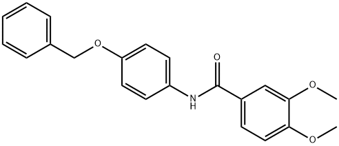 N-[4-(benzyloxy)phenyl]-3,4-dimethoxybenzamide 结构式