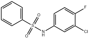 N-(3-氯-4-氟苯基)苯磺酰胺 结构式