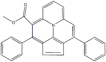 methyl 5,8-diphenylcyclopenta[ij]pyrido[2,1,6-de]quinolizine-4-carboxylate 结构式