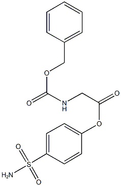 4-(aminosulfonyl)phenyl {[(benzyloxy)carbonyl]amino}acetate 结构式
