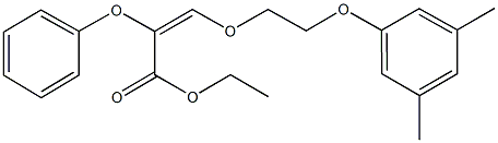 ethyl 3-[2-(3,5-dimethylphenoxy)ethoxy]-2-phenoxyacrylate 结构式