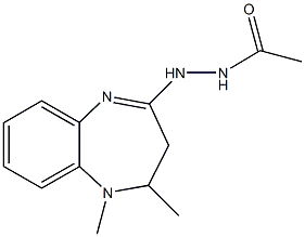 N'-(1,2-dimethyl-2,3-dihydro-1H-1,5-benzodiazepin-4-yl)acetohydrazide 结构式