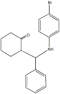 2-[(4-bromoanilino)(phenyl)methyl]cyclohexanone 结构式