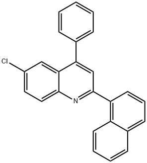 6-chloro-2-(1-naphthyl)-4-phenylquinoline 结构式