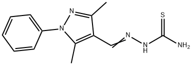 3,5-dimethyl-1-phenyl-1H-pyrazole-4-carbaldehyde thiosemicarbazone 结构式