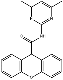 N-(4,6-dimethyl-2-pyrimidinyl)-9H-xanthene-9-carboxamide 结构式