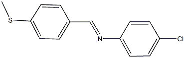 N-(4-chlorophenyl)-N-[4-(methylsulfanyl)benzylidene]amine 结构式