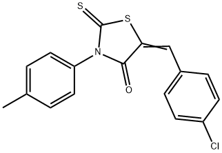 5-(4-chlorobenzylidene)-3-(4-methylphenyl)-2-thioxo-1,3-thiazolidin-4-one 结构式