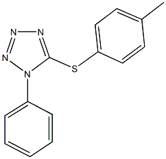 4-methylphenyl 1-phenyl-1H-tetraazol-5-yl sulfide 结构式