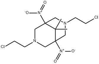 3,7-bis(2-chloroethyl)-1,5-bisnitro-9,9-dimethyl-3,7-diazabicyclo[3.3.1]nonane 结构式