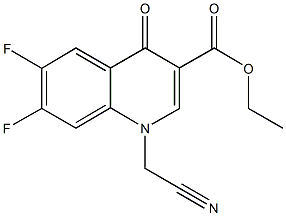 ethyl 1-(cyanomethyl)-6,7-difluoro-4-oxo-1,4-dihydro-3-quinolinecarboxylate 结构式