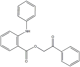 2-oxo-2-phenylethyl 2-anilinobenzoate 结构式