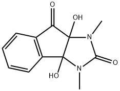 3a,8a-dihydroxy-1,3-dimethyl-1,3,3a,8a-tetrahydroindeno[1,2-d]imidazole-2,8-dione 结构式