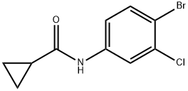 N-(4-bromo-3-chlorophenyl)cyclopropanecarboxamide 结构式