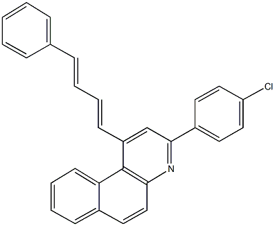 3-(4-chlorophenyl)-1-(4-phenyl-1,3-butadienyl)benzo[f]quinoline 结构式