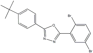 2-(4-tert-butylphenyl)-5-(2,5-dibromophenyl)-1,3,4-oxadiazole 结构式