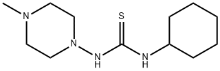 N-cyclohexyl-N'-(4-methyl-1-piperazinyl)thiourea 结构式