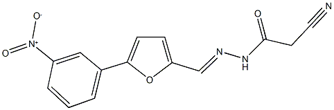 2-cyano-N'-[(5-{3-nitrophenyl}-2-furyl)methylene]acetohydrazide 结构式