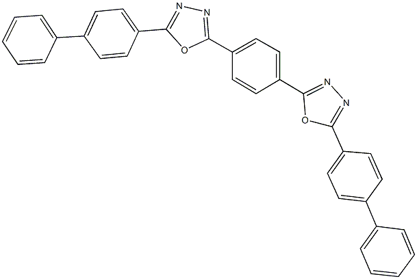 2-[1,1'-biphenyl]-4-yl-5-[4-(5-[1,1'-biphenyl]-4-yl-1,3,4-oxadiazol-2-yl)phenyl]-1,3,4-oxadiazole 结构式