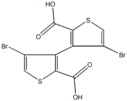 4,4'-dibromo-3,3'-bithiophene-2,2'-dicarboxylic acid 结构式