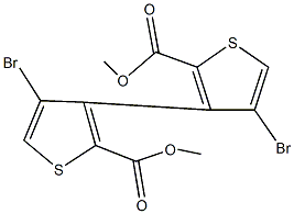 2,2'-dimethoxycarbonyl-4,4'-dibromo-3,3'-bithiophene 结构式