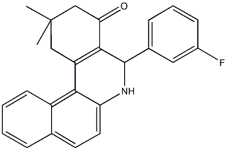 5-(3-fluorophenyl)-2,2-dimethyl-2,3,5,6-tetrahydrobenzo[a]phenanthridin-4(1H)-one 结构式