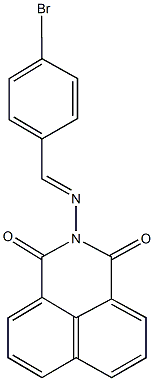 2-[(4-bromobenzylidene)amino]-1H-benzo[de]isoquinoline-1,3(2H)-dione 结构式