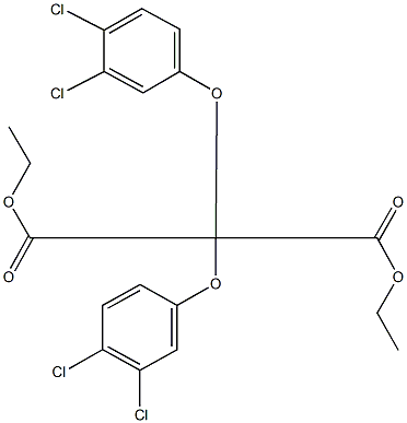 diethyl 2,2-bis(3,4-dichlorophenoxy)malonate 结构式