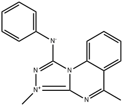 N-(3,5-dimethyl-3H-[1,2,4]triazolo[4,3-a]quinazolin-1-yl-10-io)anilide 结构式