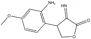 4-(2-amino-4-methoxyphenyl)-3-iminodihydro-2(3H)-furanone 结构式