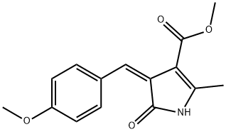 methyl 4-(4-methoxybenzylidene)-2-methyl-5-oxo-4,5-dihydro-1H-pyrrole-3-carboxylate 结构式
