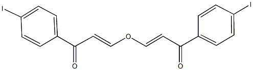 1-(4-iodophenyl)-3-{[3-(4-iodophenyl)-3-oxo-1-propenyl]oxy}-2-propen-1-one 结构式