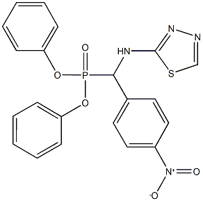 diphenyl {4-nitrophenyl}(1,3,4-thiadiazol-2-ylamino)methylphosphonate 结构式