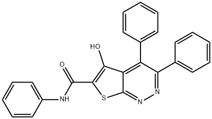 5-hydroxy-N,3,4-triphenylthieno[2,3-c]pyridazine-6-carboxamide 结构式
