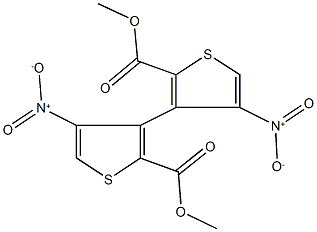 5,5'-methoxycarbonyl-3,3'-nitro-4,4'-bithiophene 结构式