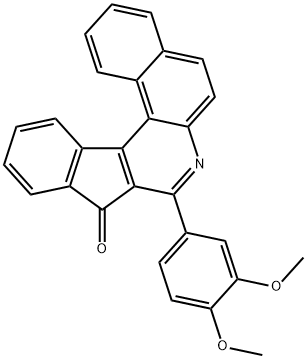 8-(3,4-dimethoxyphenyl)-9H-benzo[f]indeno[2,1-c]quinolin-9-one 结构式