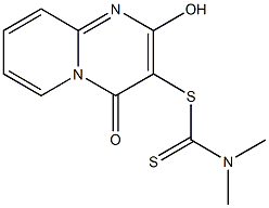 2-hydroxy-4-oxo-4H-pyrido[1,2-a]pyrimidin-3-yl dimethyldithiocarbamate 结构式