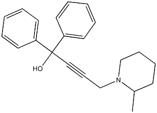 4-(2-methyl-1-piperidinyl)-1,1-diphenyl-2-butyn-1-ol 结构式