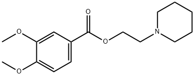 2-(1-piperidinyl)ethyl 3,4-dimethoxybenzoate 结构式