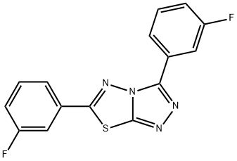 3,6-bis(3-fluorophenyl)[1,2,4]triazolo[3,4-b][1,3,4]thiadiazole 结构式