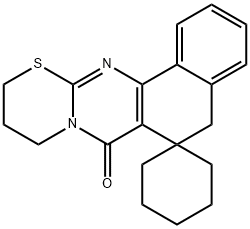 5,6,10,11-tetrahydrospiro(7H,9H-benzo[h][1,3]thiazino[2,3-b]quinazoline-6,1'-cyclohexane)-7-one 结构式