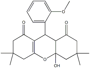 4a-hydroxy-9-(2-methoxyphenyl)-3,3,6,6-tetramethyl-3,4,4a,5,6,7,9,9a-octahydro-1H-xanthene-1,8(2H)-dione 结构式