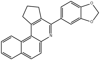 4-(1,3-benzodioxol-5-yl)-2,3-dihydro-1H-benzo[f]cyclopenta[c]quinoline 结构式