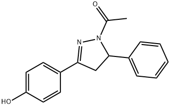 4-(1-acetyl-5-phenyl-4,5-dihydro-1H-pyrazol-3-yl)phenol 结构式