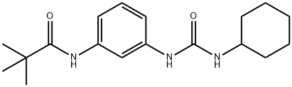 N-(3-{[(cyclohexylamino)carbonyl]amino}phenyl)-2,2-dimethylpropanamide 结构式