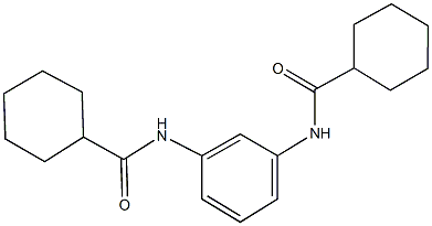 N-{3-[(cyclohexylcarbonyl)amino]phenyl}cyclohexanecarboxamide 结构式