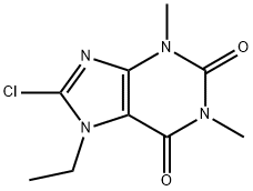 8-chloro-7-ethyl-1,3-dimethyl-3,7-dihydro-1H-purine-2,6-dione 结构式