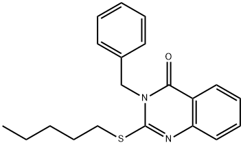 3-benzyl-2-(pentylsulfanyl)-4(3H)-quinazolinone 结构式
